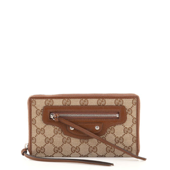Balenciaga x Gucci The Hacker Project Neo Classic Zip Wallet GG Canvas Long