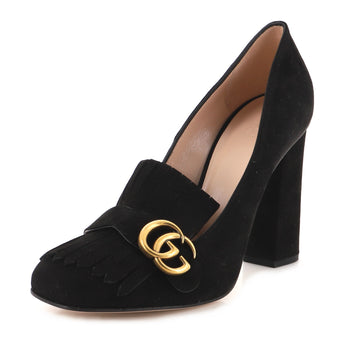 Gucci Women's GG Marmont Fringed Pumps Suede