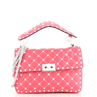 Valentino Free Rockstud Spike Flap Bag Quilted Leather Medium