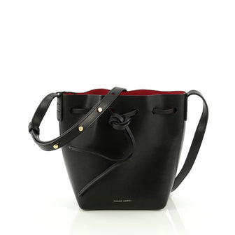 Mansur Gavriel Bucket Bag Leather Mini Mini Black