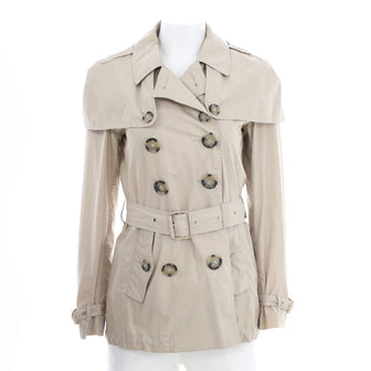 Burberry Women's Mid-Length Trench Coat Cotton Blend