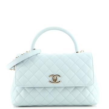Chanel Coco Top Handle Bag Quilted Caviar Small