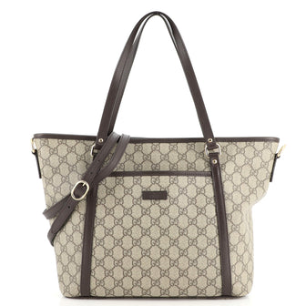 Gucci Front Pocket Convertible Tote GG Coated Canvas Medium