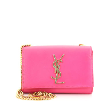 Saint Laurent Classic Monogram Crossbody Bag Grainy Leather Small