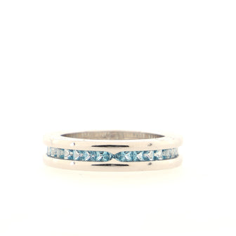 Bvlgari B.Zero1 One Band Ring 18K White Gold and Topaz