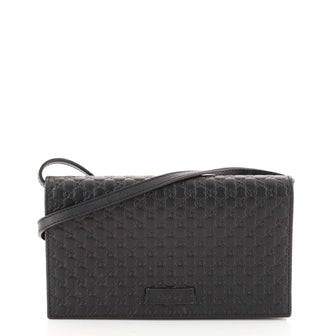 Gucci Wallet on Strap (Outlet) Microguccissima Leather