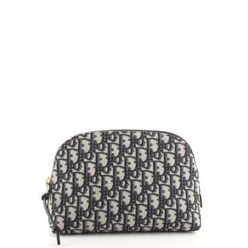 Christian Dior Zip Beauty Pouch Oblique Canvas Large