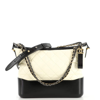 Chanel Bicolor Gabrielle Hobo Quilted Aged Calfskin Medium