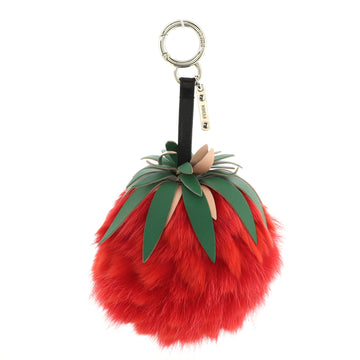 Fendi Fruit Bag Charm Fur and Leather