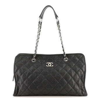 Chanel French Riviera Tote Quilted Caviar Large