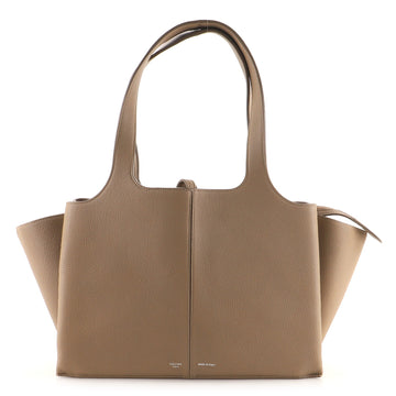 Celine Tri-Fold Shoulder Bag Grained Calfskin Small