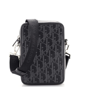 Christian Dior World Tour Zip Messenger Pouch Oblique Galaxy Leather