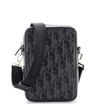 Christian Dior World Tour Zip Messenger Pouch Oblique Galaxy Leather