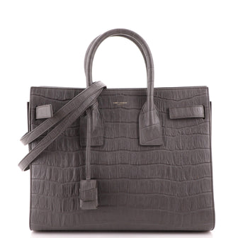 Sac de Jour Bag Crocodile Embossed Leather Small