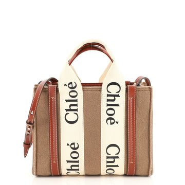 Chloe Woody Tote Recycled Felt with Leather and Canvas Small