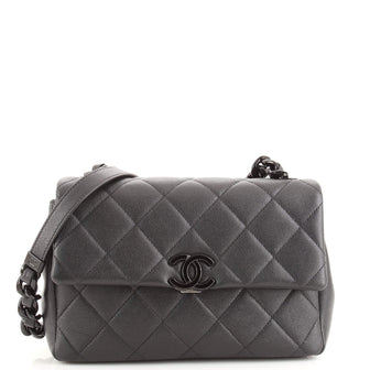 Chanel My Everything Flap Bag Quilted Caviar Medium