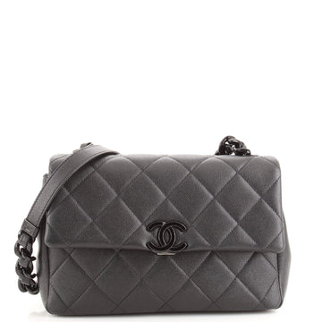 Chanel My Everything Flap Bag Quilted Caviar Medium