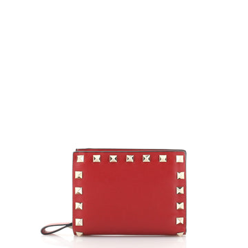 Valentino Rockstud Bifold Wallet Leather