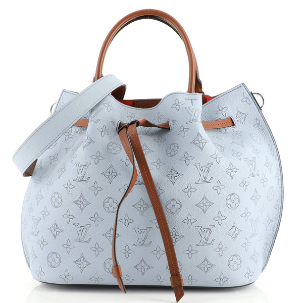 Louis Vuitton Girolata Handbag Mahina Leather Blue 1683549