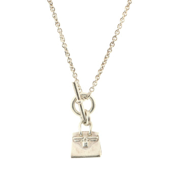 Hermes Birkin Amulette Pendant Necklace Sterling Silver