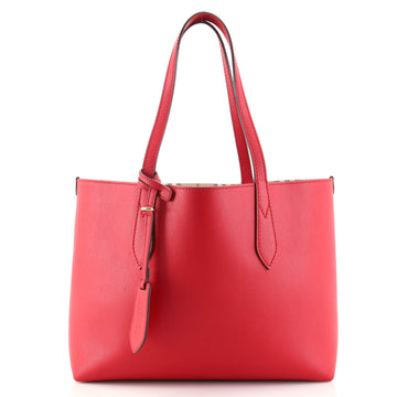 Burberry Reversible Tote Haymarket Coated Canvas and Leather Small