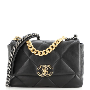 Chanel 19 Flap Bag Quilted Goatskin Medium