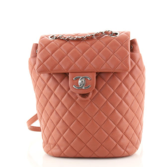chanel urban spirit backpack mini Chanel Urban Spirit Backpack Quilted Lambskin Small Brown 1683901
