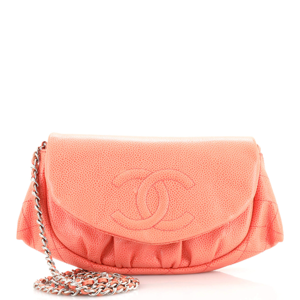 Chanel Half Moon Wallet on Chain Caviar Pink 1683991