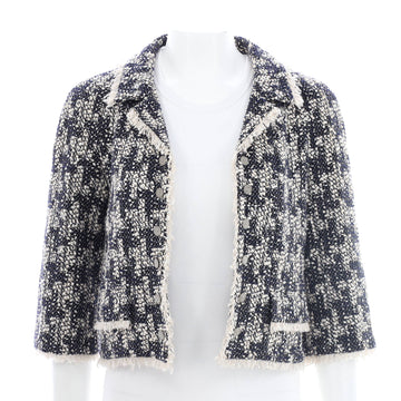 Chanel Women's Vintage Button Up Bolero Jacket Tweed