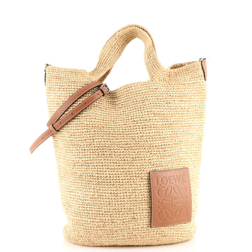 Loewe Slit Tote Straw Large