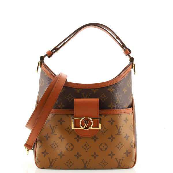 Louis Vuitton Canvas PM Dauphine Hobo Bag Reverse Monogram with