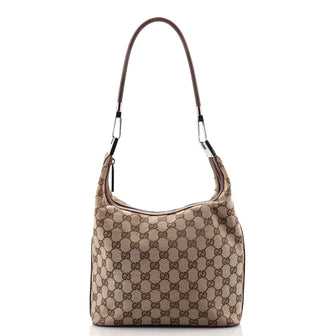 Gucci Vintage Clasp Handle Hobo GG Canvas Medium