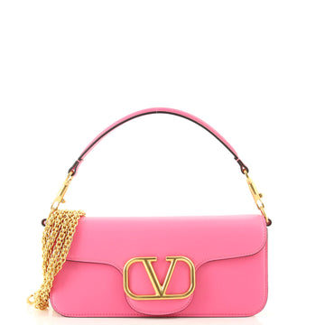 Valentino VLogo Loco Flap Shoulder Bag Leather Medium
