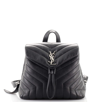 Saint Laurent LouLou Backpack Matelasse Chevron Leather Small