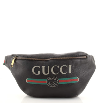 Gucci Logo Belt Bag Printed Leather Medium