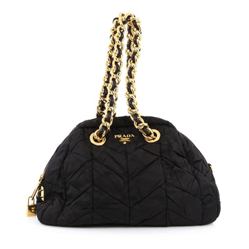 Prada Catena Bag Chevron Tessuto Large Black