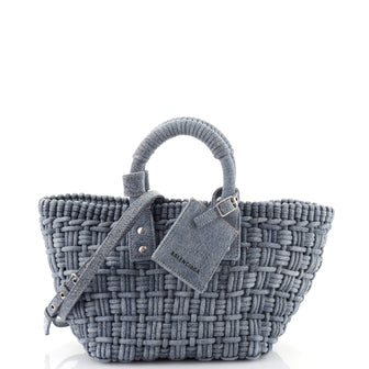 Balenciaga Bistro Panier Bag Woven Denim XS
