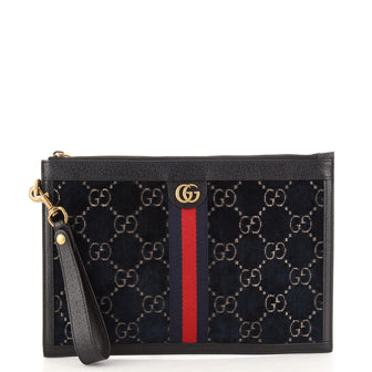 Gucci Ophidia Zip Pouch GG Velvet Large