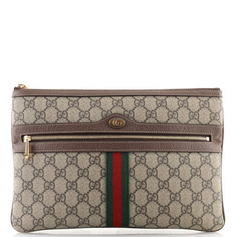 Gucci Ophidia Zip Pouch GG Coated Canvas Large