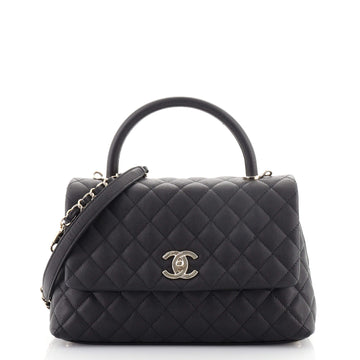 Chanel Coco Top Handle Bag Quilted Caviar Small