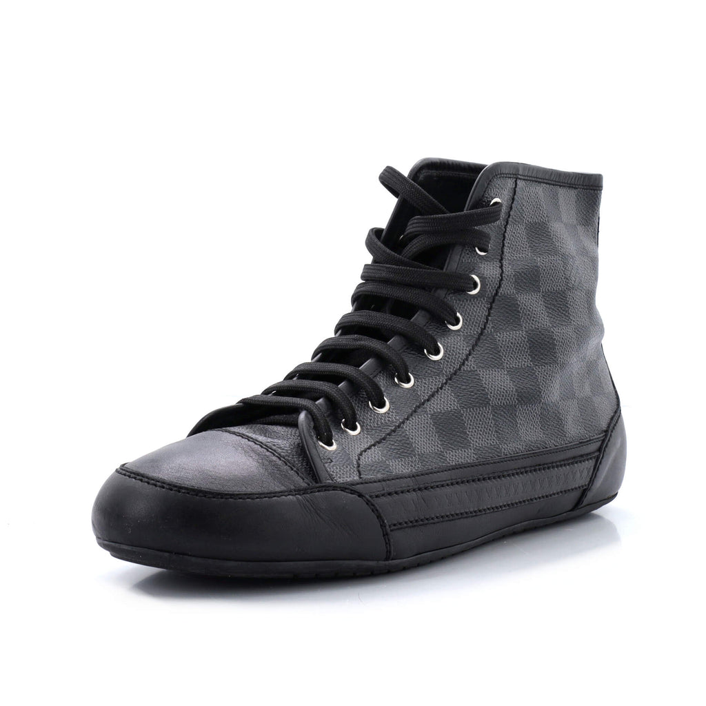 Louis Vuitton Men's High Top Sneakers Damier Black 1685898