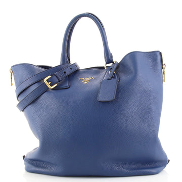 Prada Side Zip Convertible Tote Vitello Daino Large