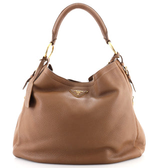 Prada Zip Top Hobo Vitello Phenix Large