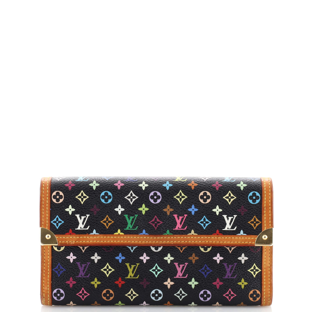 Louis Vuitton Porte Tresor International Black Multicolor Wallet