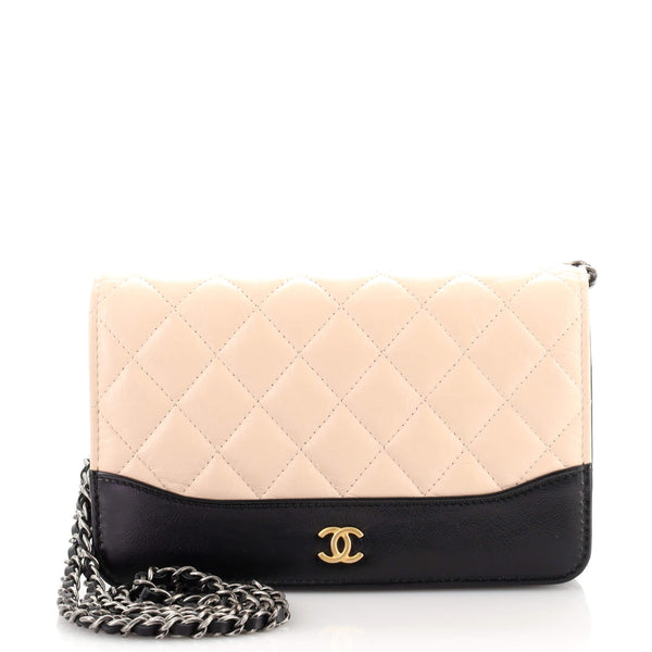 Gabrielle Wallet on Chain Quilted Aged Calfskin