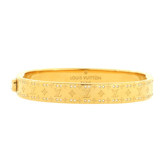 Louis Vuitton Nanogram Cuff Bracelet Metal Gold 2308421