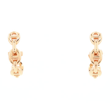 Hermes Chaine D'ancre Enchainee Stud Earrings 18K Rose Gold