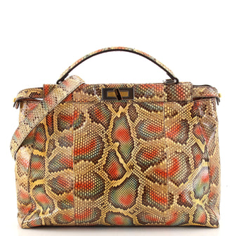 Fendi Peekaboo Bag Python Large