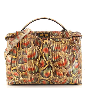 Fendi Peekaboo Bag Python Large