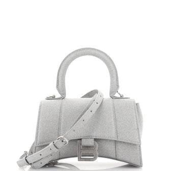 Balenciaga Hourglass Top Handle Bag Printed Leather XS